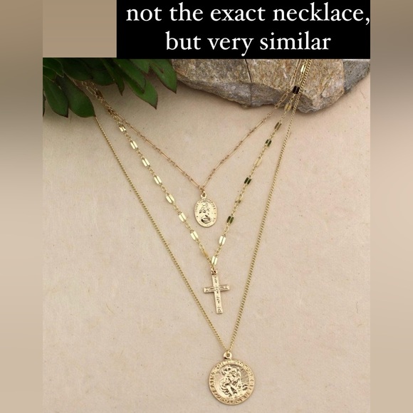 Express Layered Multi Chain Cross & Coin Y Necklace - Picture 10 of 10